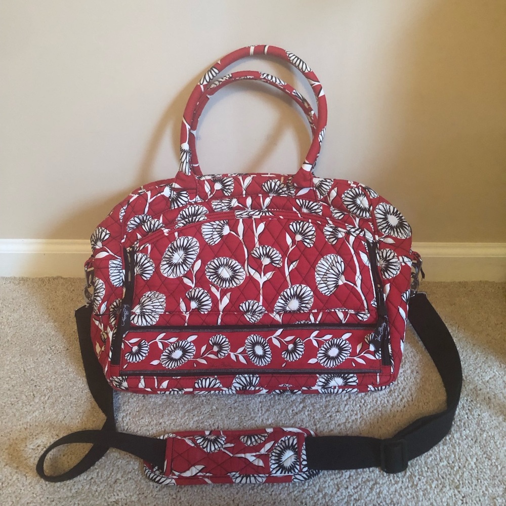 Vera Bradley deco daisy print laptop bag